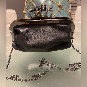 Women's Handbag Black Skull Gem